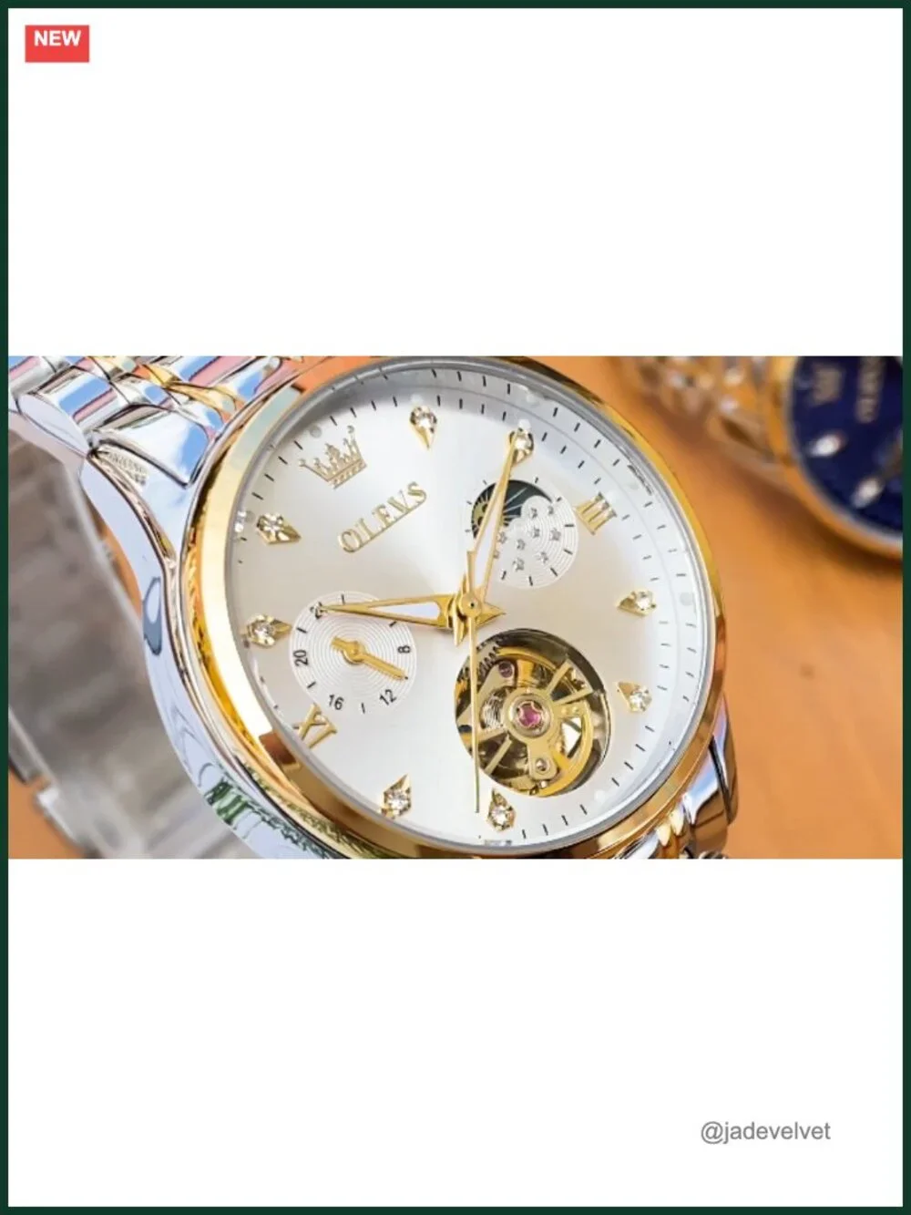Women's Automatic Wrist Watch Stainless Steel Diamond Date Display